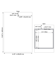 Tag Size: 4.16&Prime; x 5.82&Prime;